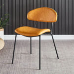 Modern Commercial Metal-Leather Dining Chair – Durable Event & Wedding Rental Seating - Image 3