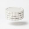 Ceramic Coaster Set of 4 Heat Resistant Table Protection Durable Modern Design | wholeds