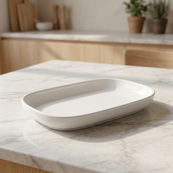 sdfg Ceramic Snack Plate Sectioned Serving Tray 1 Compartment Durable Modern Design | wholeds