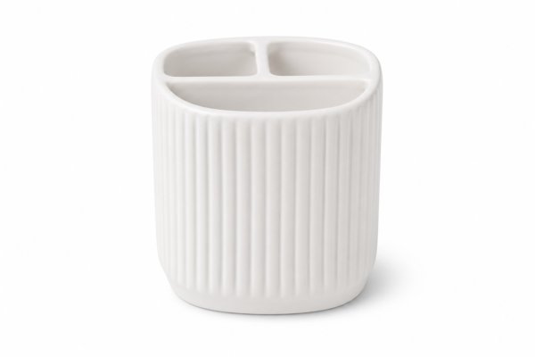 Ceramic Toothbrush Holder Cup Bathroom Organizer Durable Modern Design | wholeds