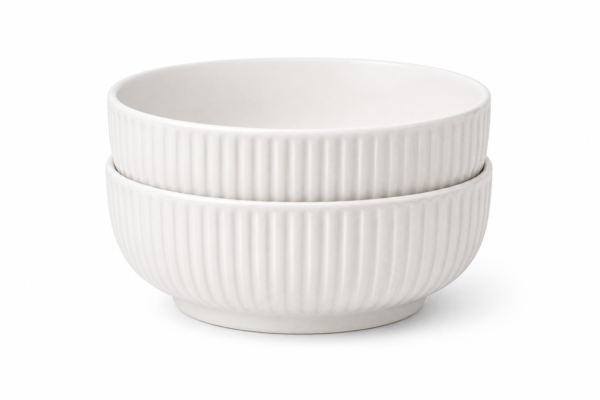 Ceramic Soup Bowl Set of 2 Deep Serving Bowls 700ml Durable Modern Design | wholeds