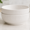 Ceramic Soup Bowl Set of 2 Deep Serving Bowls 700ml Durable Modern Design | wholeds