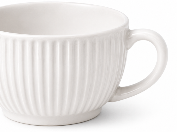 Ceramic Tea Cup Set of 4 Elegant Handle Cups 200ml Durable Modern Design | wholeds