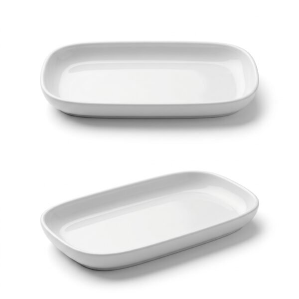 w6.1 Ceramic Snack Plate Sectioned Serving Tray 1 Compartment Durable Modern Design | wholeds