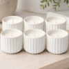 Ceramic Mini Candle Jar Set of 6 Bulk Gift Pack Decorative Home Scented Candles | wholeds
