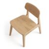 Furniture Ripple Solid Oak Minimalist Dining Chair - Natural Wood Finish