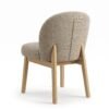 aaa Furniture Ripple Modern Upholstered Dining & Desk Chair with Solid Oak Legs - Oatmeal Beige