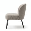 Furniture Ripple Modern Upholstered Accent Chair with Leather Pull Tab & Black Legs