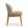 bbb Furniture Ripple Modern Upholstered Dining & Desk Chair with Solid Oak Legs - Oatmeal Beige