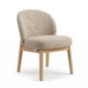 ccc Furniture Ripple Modern Upholstered Dining & Desk Chair with Solid Oak Legs - Oatmeal Beige